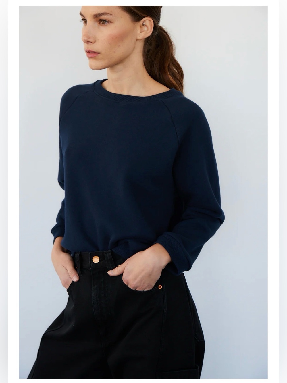 Jamie Haller The Daily Sweatshirt In Navy Size P $275